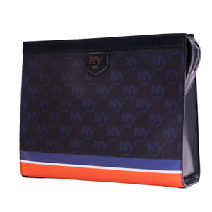 New York Islanders nero monogram pochette with blue, white, and orange stripe
