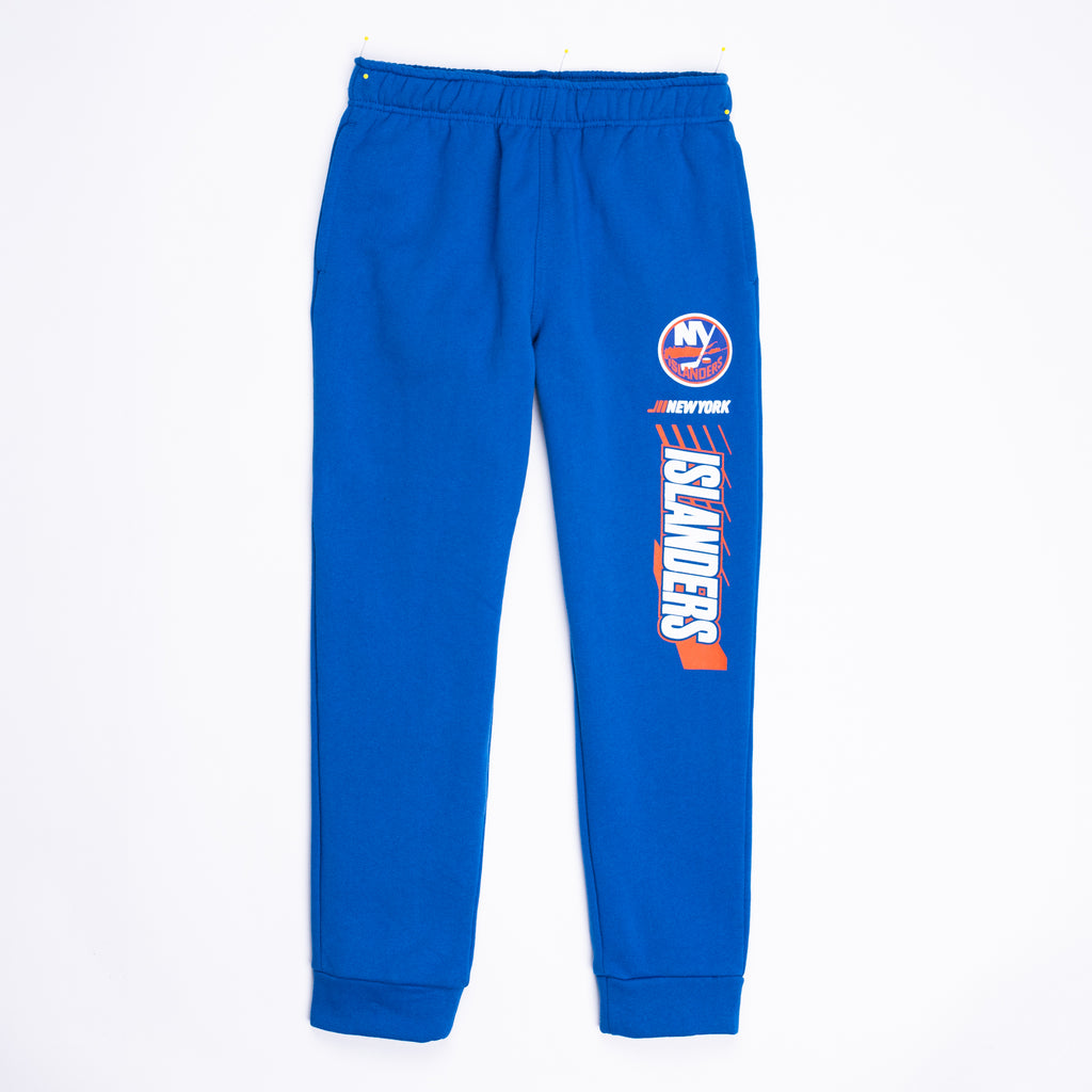 New York Islanders Youth blue joggers with primary logo
