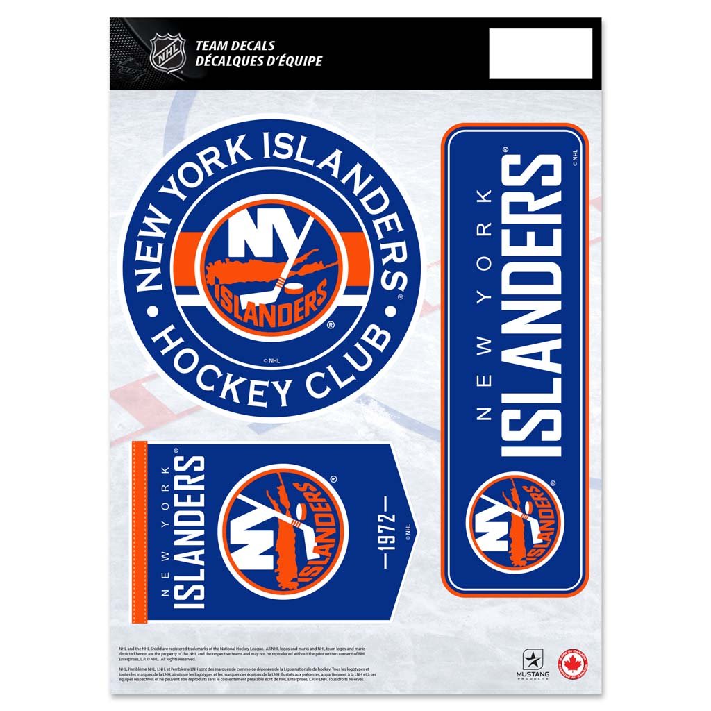New York Islanders 8" x 11" Fan Decal Set