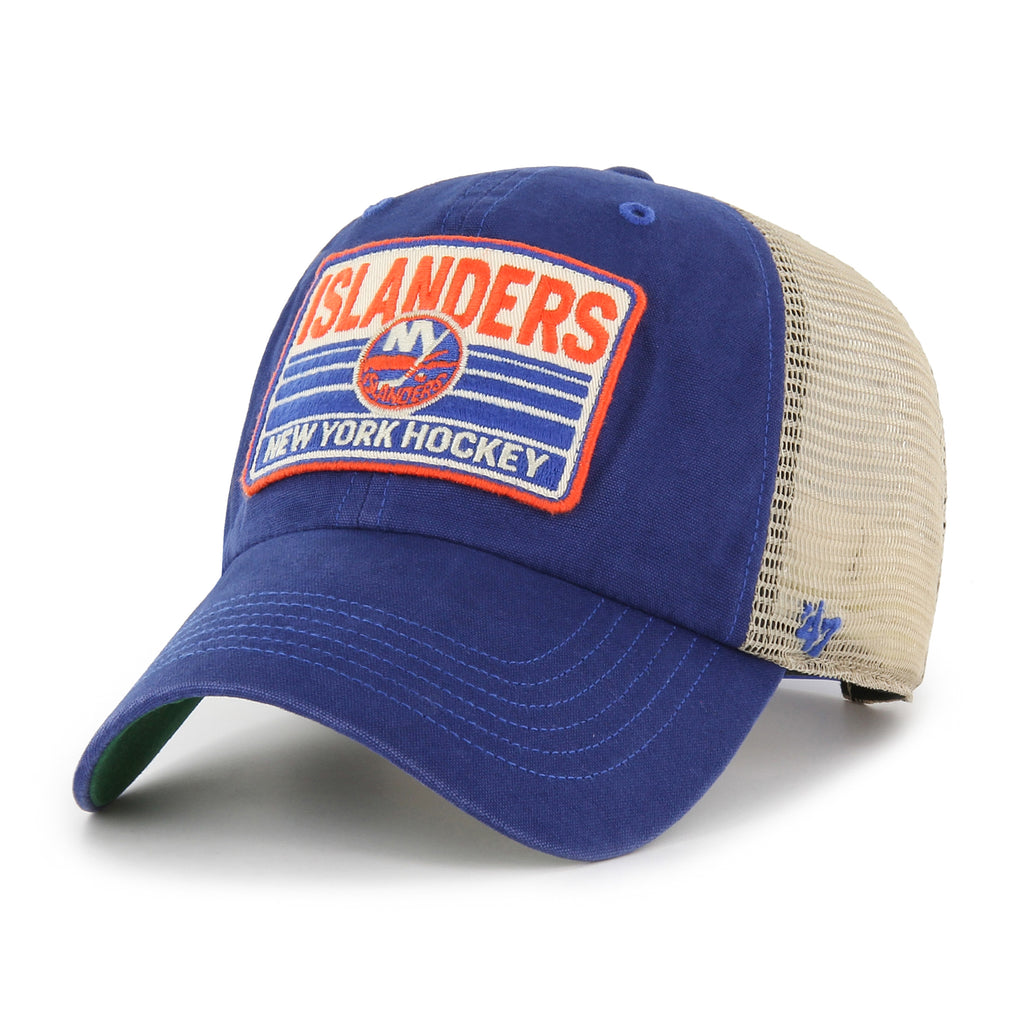 New York Islanders blue four stroke clean up hat with primary logo made by '47 Brand