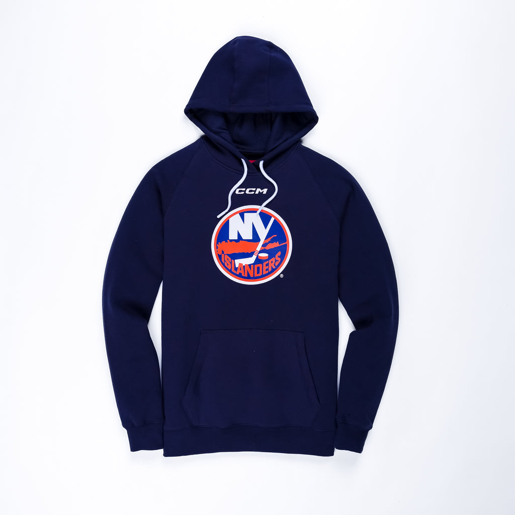 New York Islanders navy hoodie with primary logo made by CCM