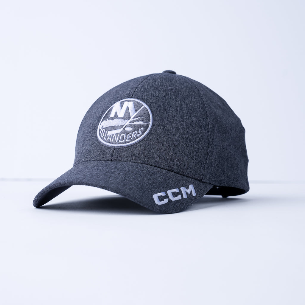 New York Islanders gray hat with gray primary logo made by CCM
