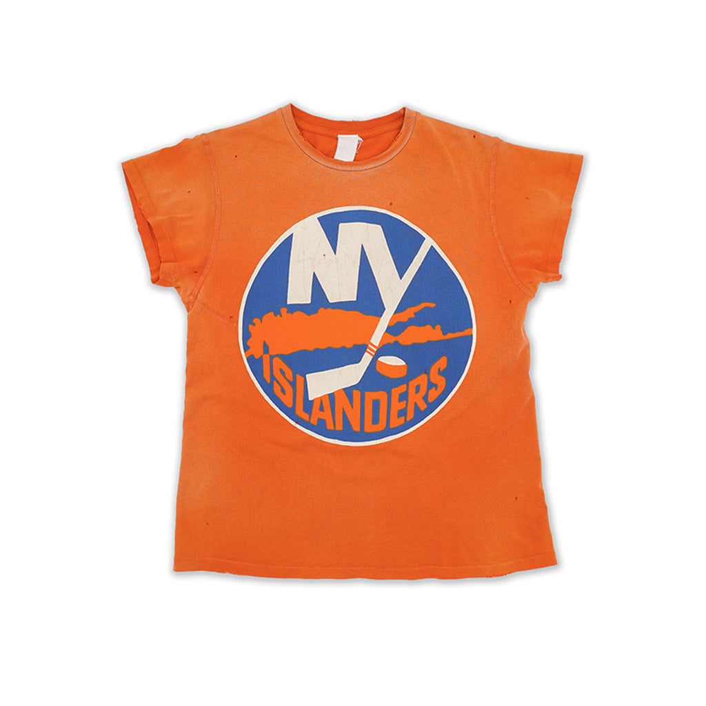 MadeWorn X NY Islanders Vintage Crewneck Tee - Orange Crush