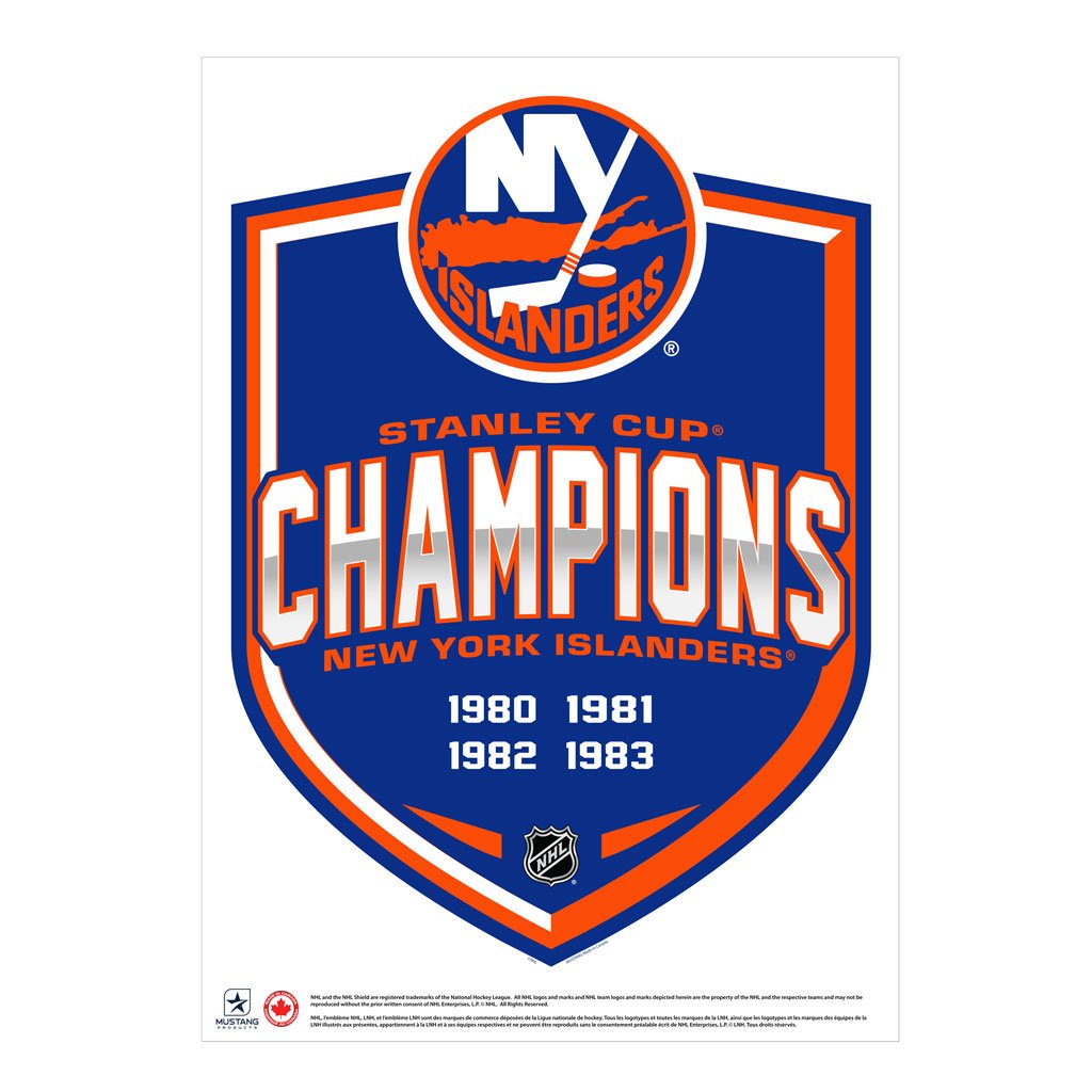New York Islanders 16"x22" Repositionable Shield Decal
