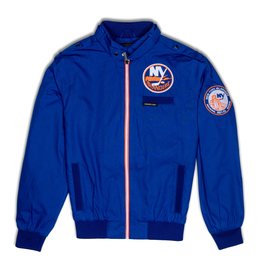 New York Islanders royal inaugural season members only jacket with primary logo
